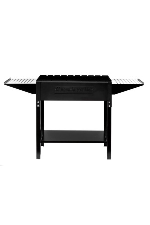 Мангал "Дачный" разборный с боковыми столиками и крышкой